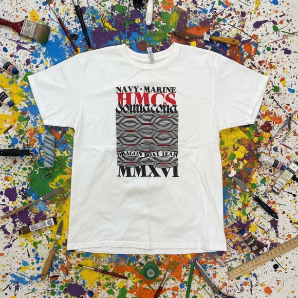 Alstyle HMCS Donnacona Graphic Tee White Regular - Picture 1 of 6